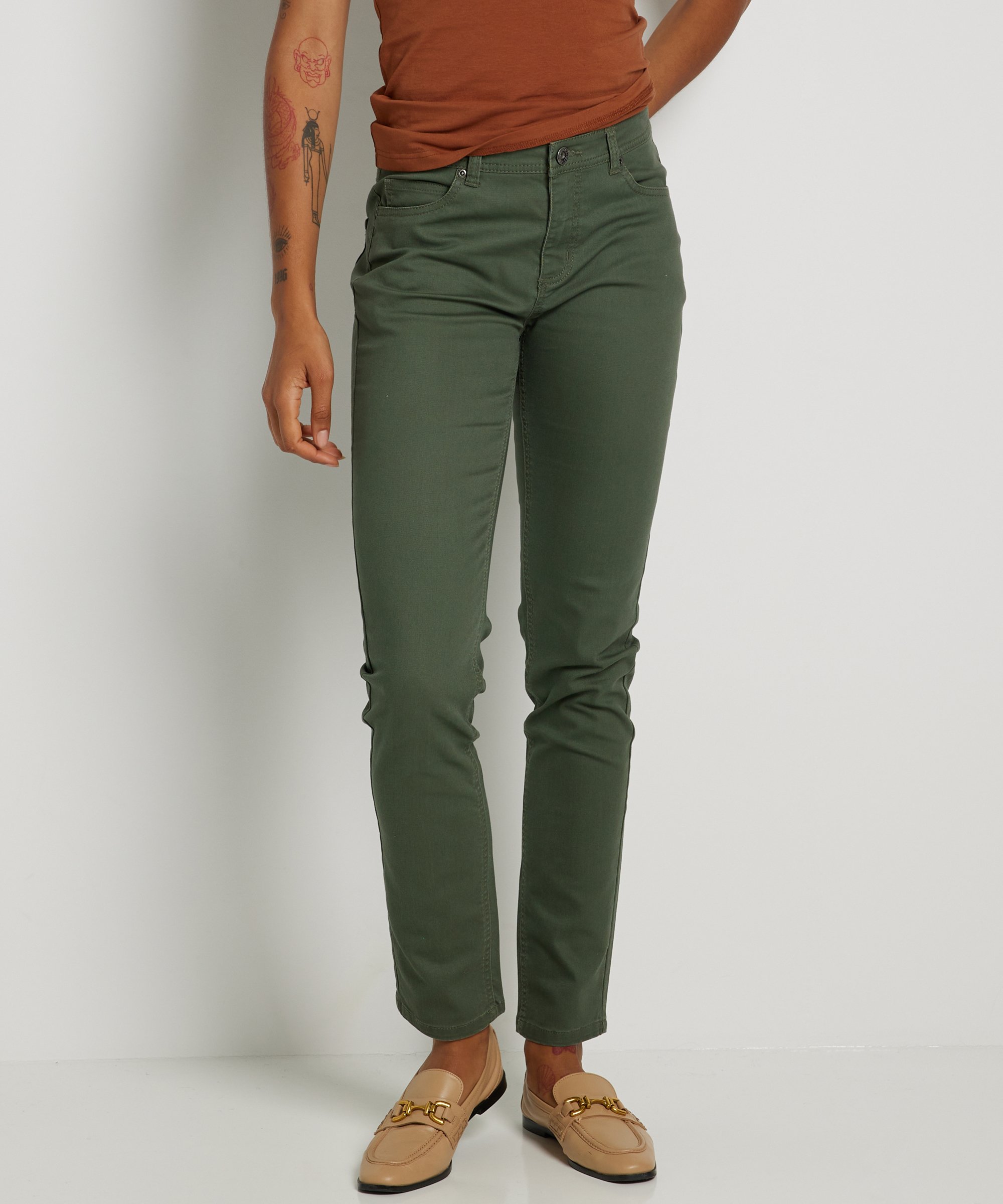 basic twill stretch broek