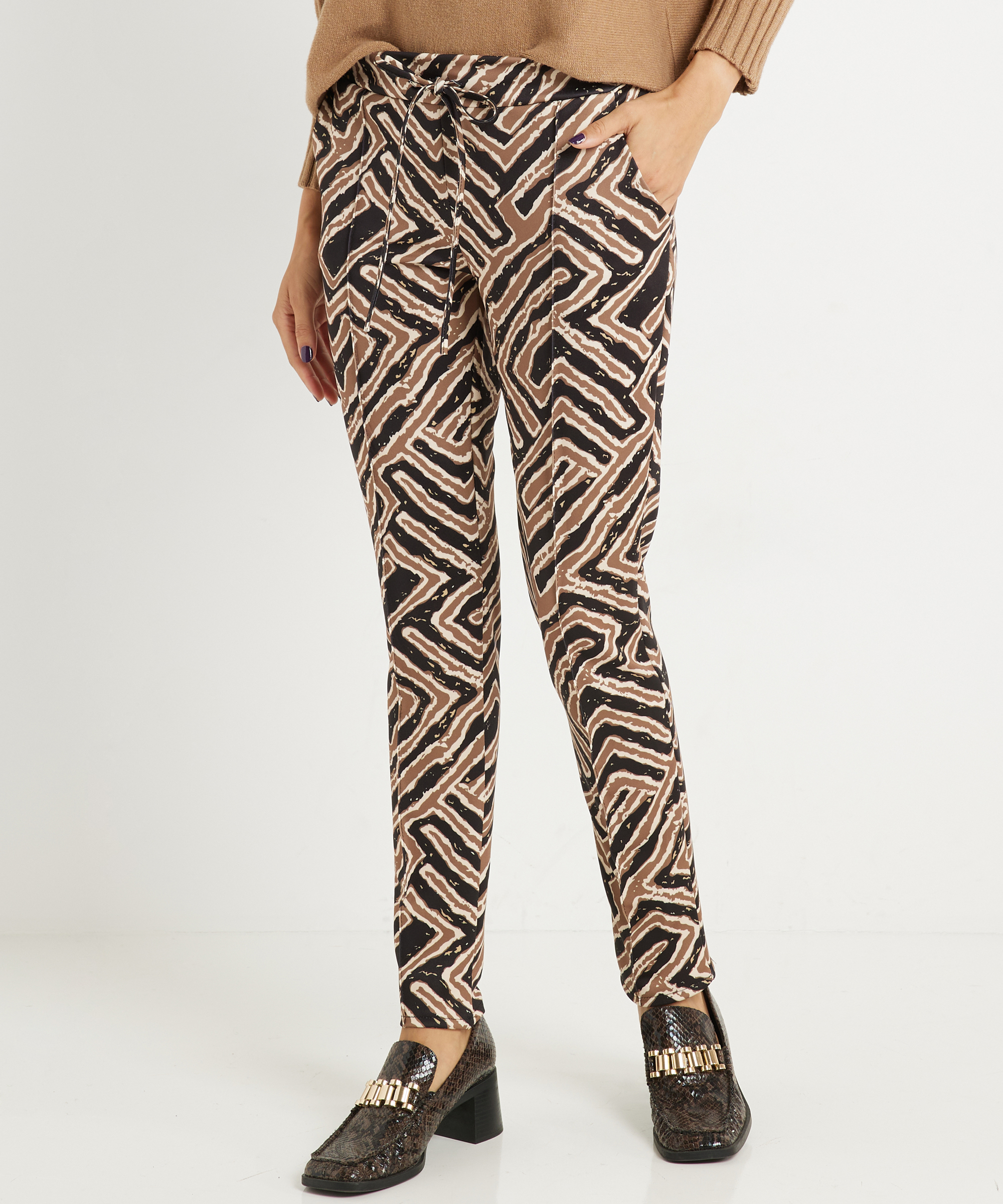 broek met geometrische print