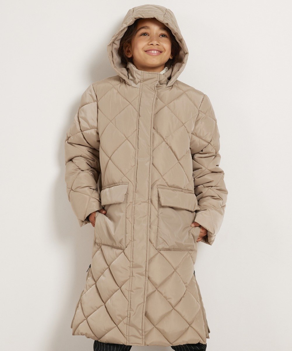 lange puffer jas diamond