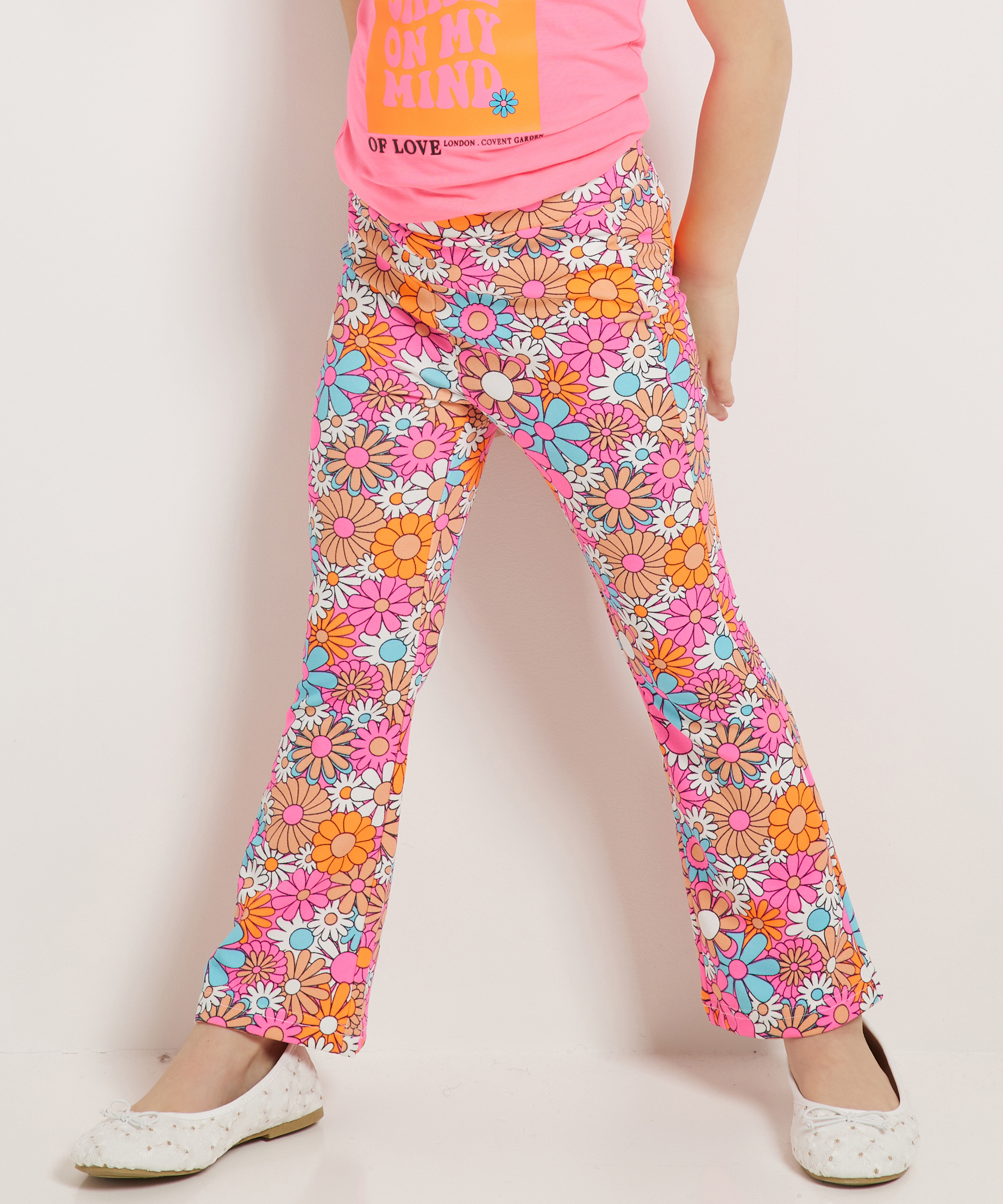 flared fit broek all-over print