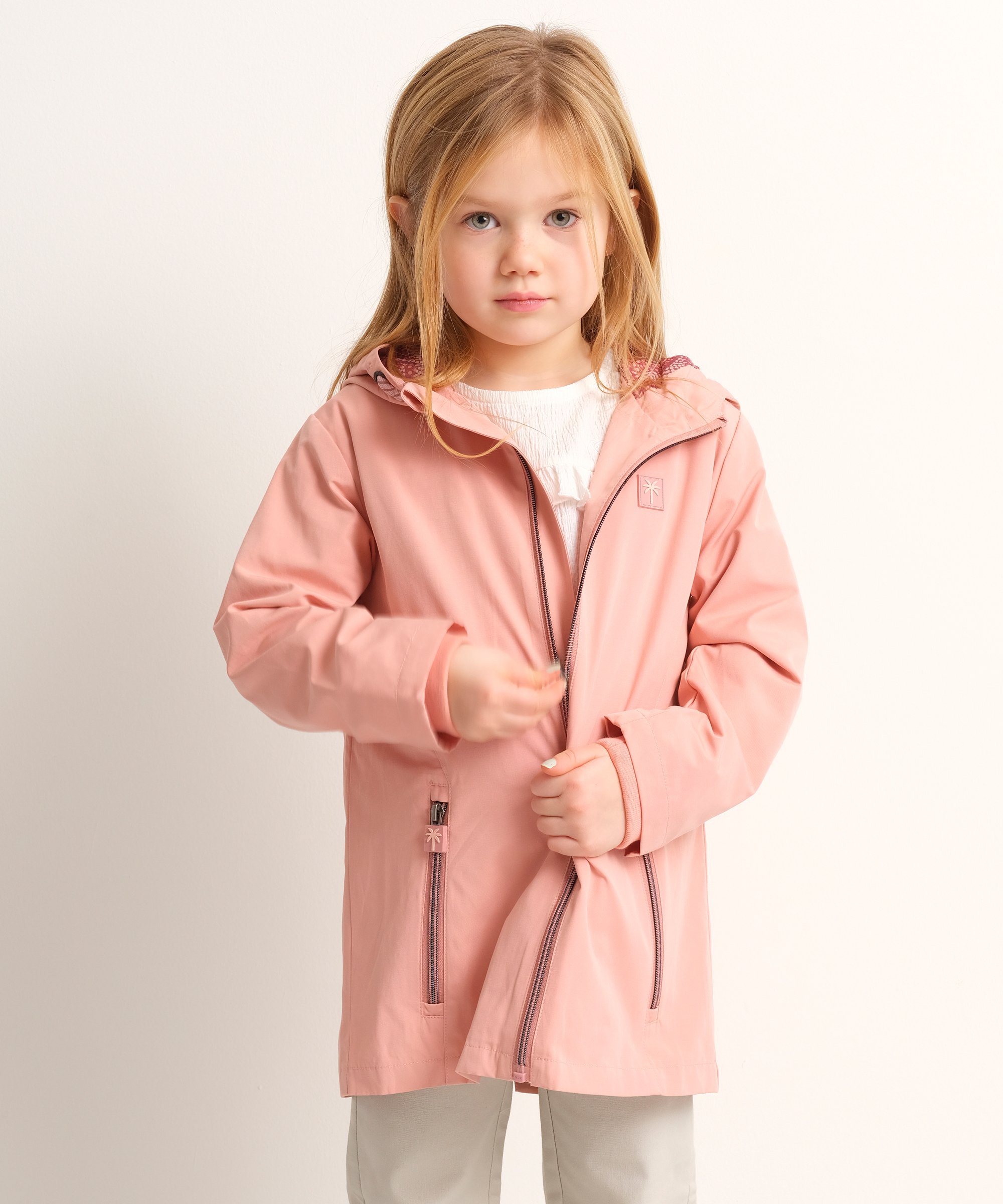 roze parka jas