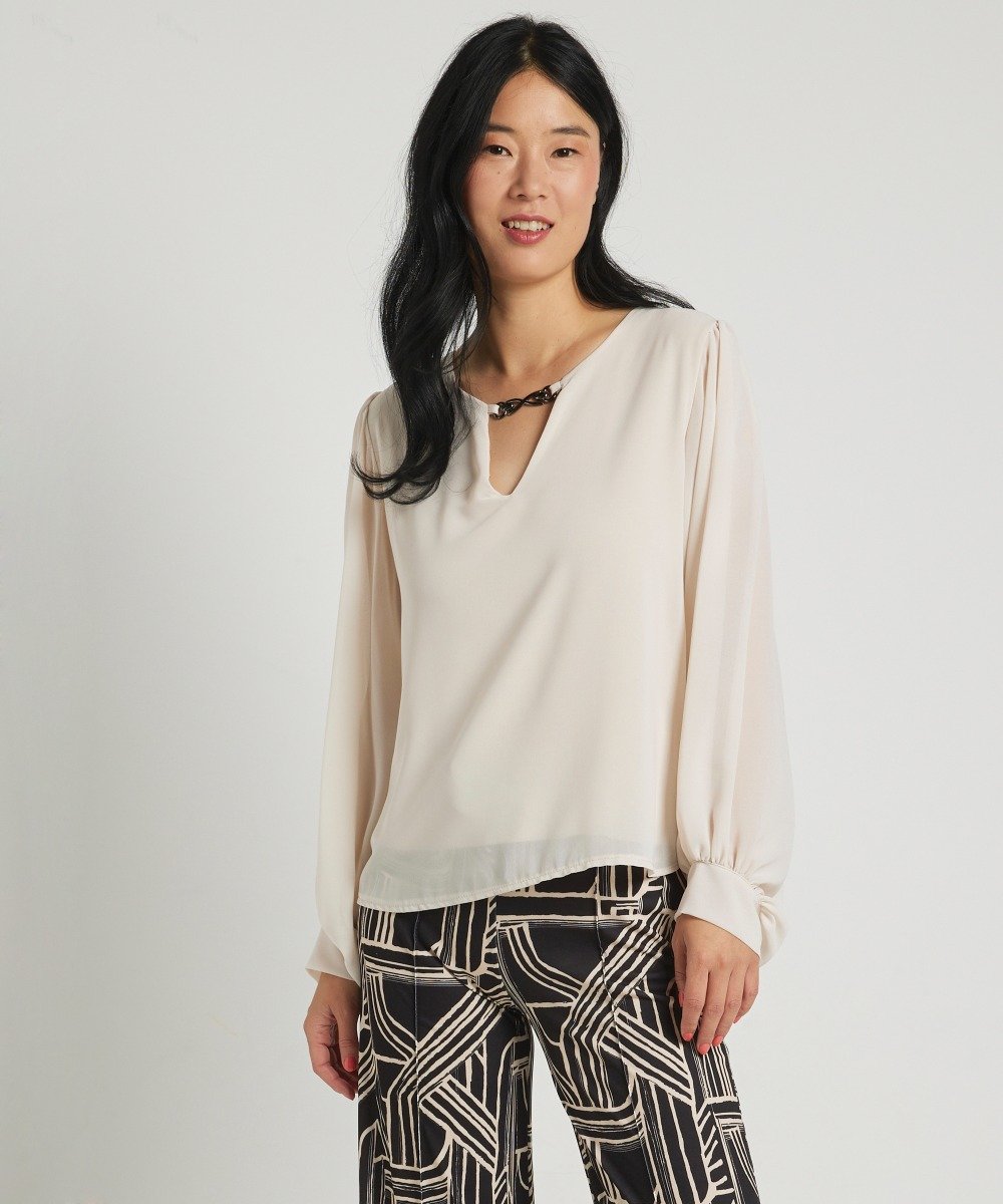 top met trendy v-hals