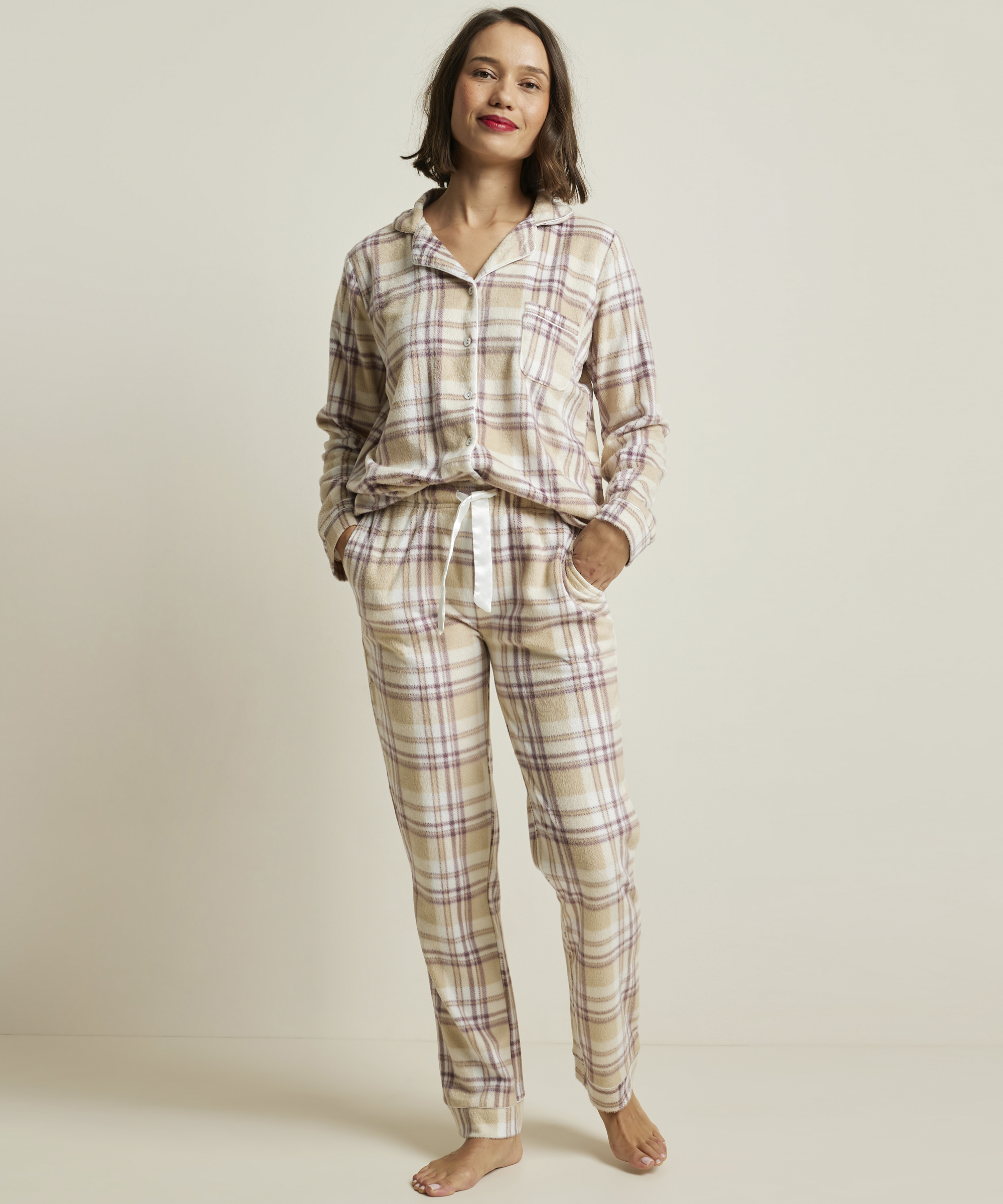 flanellen pyjama set geruit