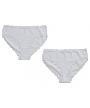 2-pack slip met kant