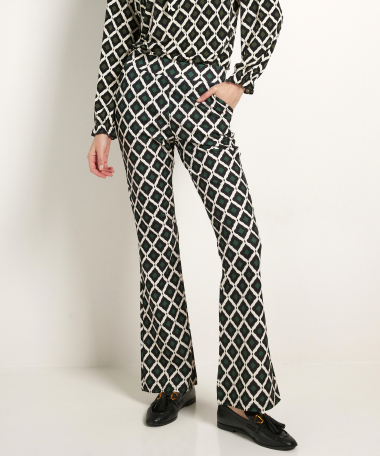 flared fit broek geometrisch