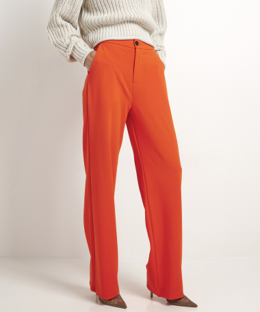 wide fit broek met hoge taille