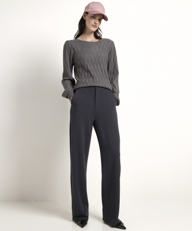 wide fit broek met hoge taille