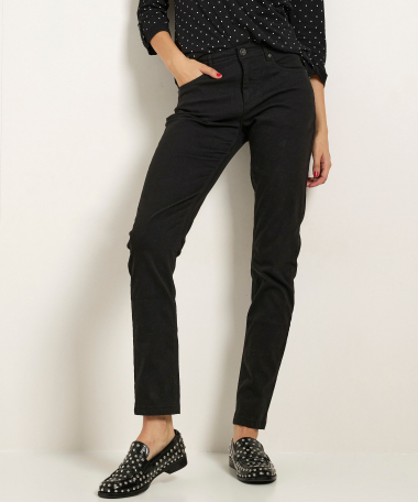 slim fit twill stretch broek uni