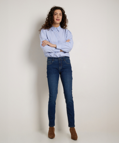 slim fit stretch jeans lucy - donker