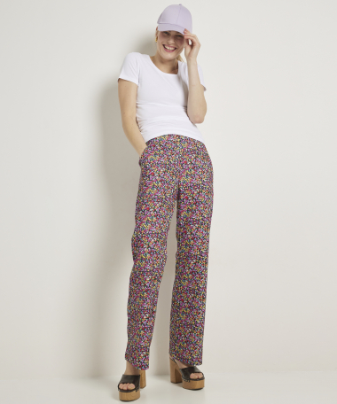 wide fit broek bloemenprint