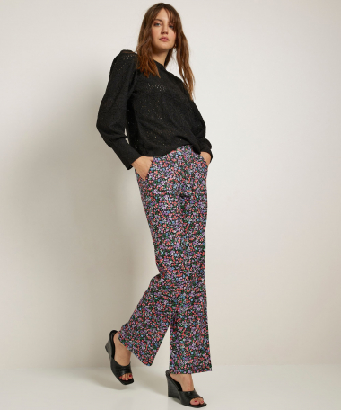 wide fit broek bloemenprint