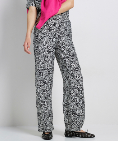 wide fit broek met print