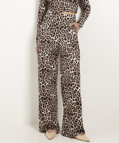 wide fit broek panterprint