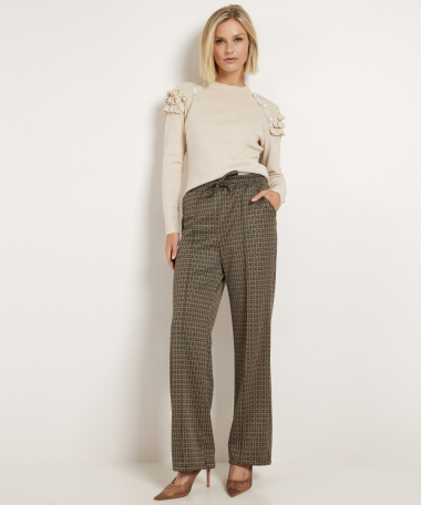 wide fit broek met opstaande naad