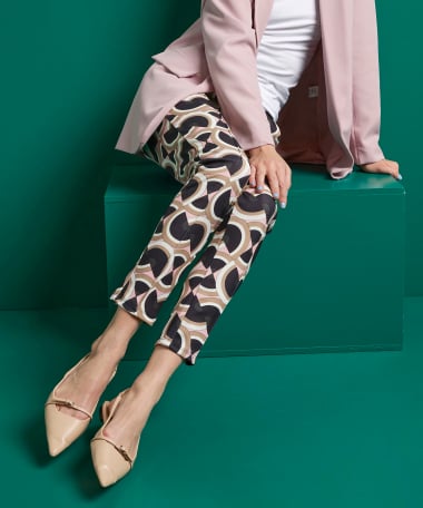 slim fit broek met print