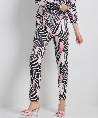 slim fit broek met print