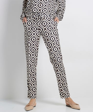 slim fit broek met print