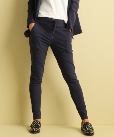 slim fit broek travelstof