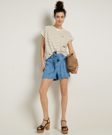 wide fit short denimlook