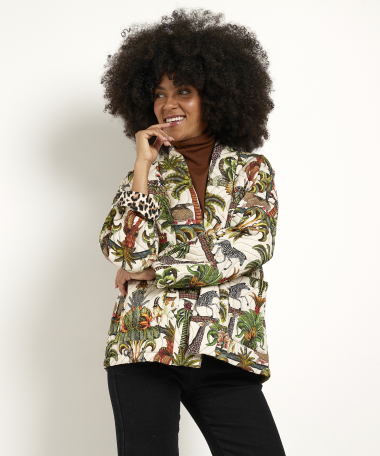 gestepte blazer all-over print