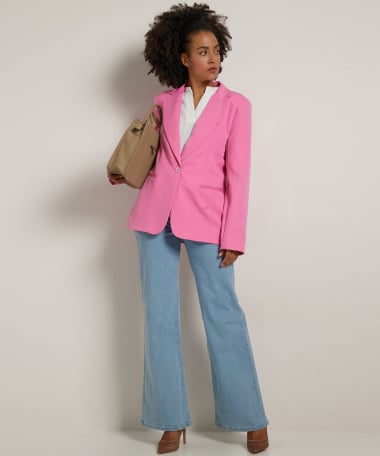 roze glitter blazer