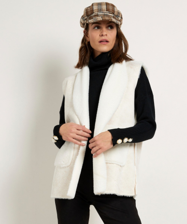 fur suedinelook gilet