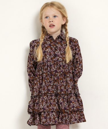 jurk met kraag en all-over print