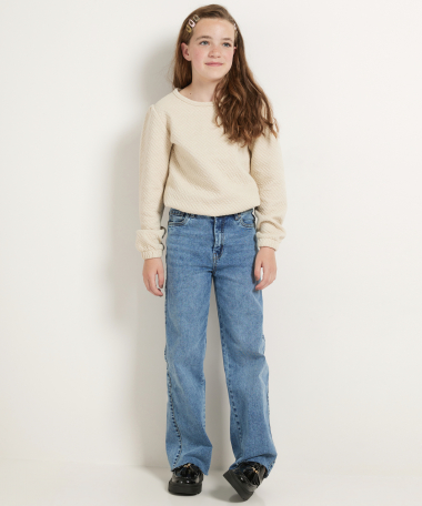 basic wide fit stretch jeans