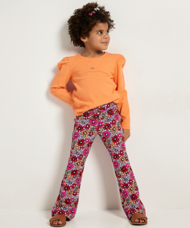 flared fit broek met dessin