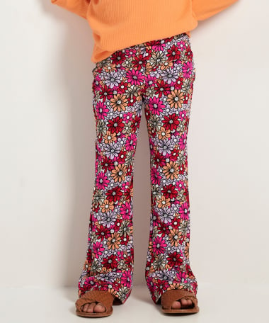 flared fit broek met dessin