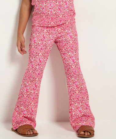 flared fit broek roze print