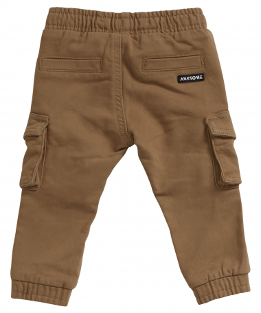 slim fit cargo broekje bruin