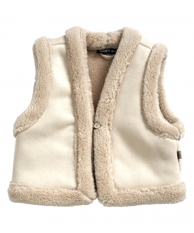 suedinelook teddy gilet