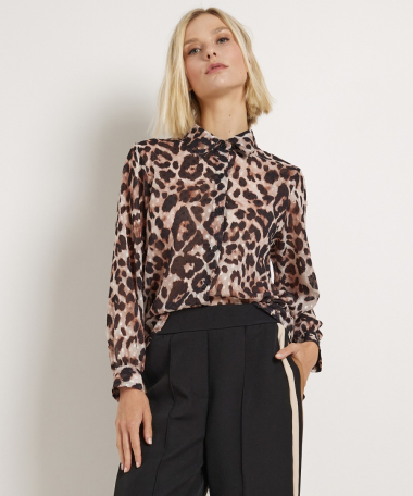 blouse met panterprint