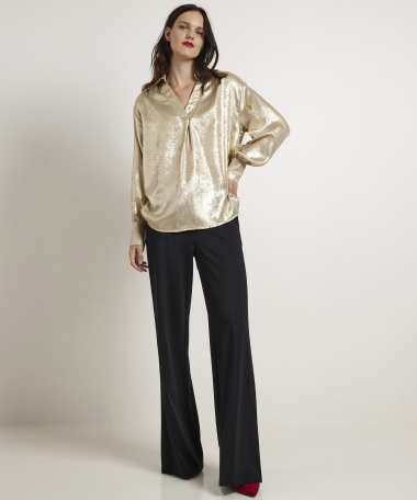 metallic blouse