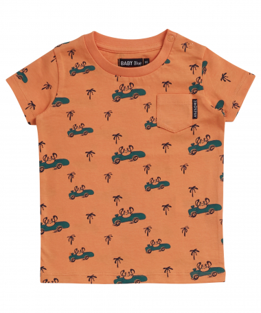 oranje t-shirt met print