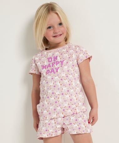 shortama set met print