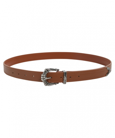 bruine riem western gesp