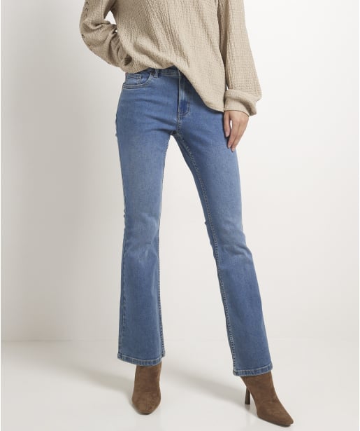 flared fit stretch jeans basic