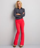 flared fit broek travelstof