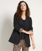 blazer met panterprint voering