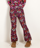 flared fit broek met bloemenprint