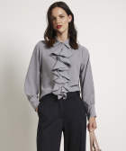 uni blouse met ruches