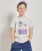 t-shirt met miami frontprint